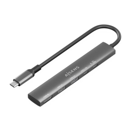 Aisens USB-C Dock 5 in 1 - USB-C a 1xHDMI - 2xUSB-A - 1xUSB-C - 1xUSB-C PD 100W - 15 cm - Colore grigio
