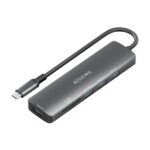 Aisens USB-C Dock 6 in 1 - USB-C a 1xHDMI - 3xUSB-A -  1xSD - 1xMicroSD - 15 cm - Colore grigio