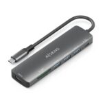 Aisens USB-C Dock 7 in 1 - USB-C a 1xHDMI - 3xUSB-A - 1xUSB-C 100W - 1xSD - 1xMicroSD - 15 cm - Colore grigio