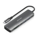 Aisens USB-C Dock 7 in 1 - USB-C a 1xHDMI - 2xUSB-A - 1xUSB-C - 1xUSB-C 100W - 1xSD - 1xMicroSD - 15 cm - Colore grigio