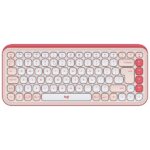 Logitech Pop Icon Keys Tastiera wireless - Bluetooth - Indicatori luminosi - Autonomia fino a 36 mesi - Colore bianco e arancione