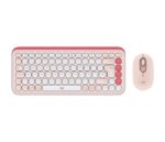 Logitech Pop Icon Combo Pack Wireless Tastiera multimediale + Mouse - Bluetooth - Autonomia tastiera 36 mesi - Mouse 24 mesi - Colore rosa e bianco