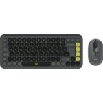 Logitech Pop Icon Combo Pack Wireless Multimedia Keyboard + Mouse - Bluetooth - Autonomia tastiera 36 mesi - Mouse 24 mesi - Colore grafite e verde