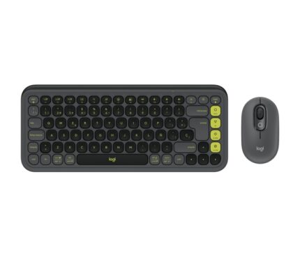 Logitech Pop Icon Combo Pack Wireless Multimedia Keyboard + Mouse - Bluetooth - Autonomia tastiera 36 mesi - Mouse 24 mesi - Colore grafite e verde