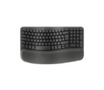 Logitech Wave Keys Tastiera wireless ondulata - Indicatori luminosi - Piedini regolabili - Autonomia fino a 36 mesi - Poggiamani imbottito