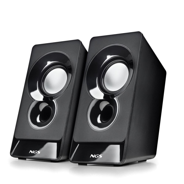 NGS SB210 Altoparlanti 2.0 12W - Alimentazione USB - Ingresso jack - Controllo volume integrato - Colore nero NGS SB210 Altoparlanti 2.0 12W - Alimentazione USB - Ingresso jack - Controllo volume integrato - Colore nero