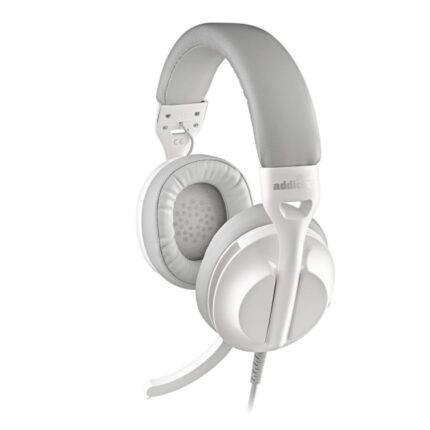 NGS VOX805-C Cuffie USB-C con microfono - Microfono regolabile e pieghevole - Tecnologia di filtraggio del rumore - Cuscinetti e archetto imbottiti - Controllo sul cavo - Cavo da 2 m - Colore bianco
