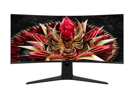 TCL 34R83Q Monitor 34" Curvo MiniLED 21:9 - Ultra WQHD - 170Hz - Risposta 1ms - Luce ambientale - Vesa 100x100 - Colore bianco