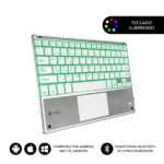Tastiera retroilluminata ultrasottile Subblim SMART BT - TouchPad - Illuminazione regolabile fino a 7 colori - Bluetooth 3.0 - Autonomia 30 giorni - Colore argento