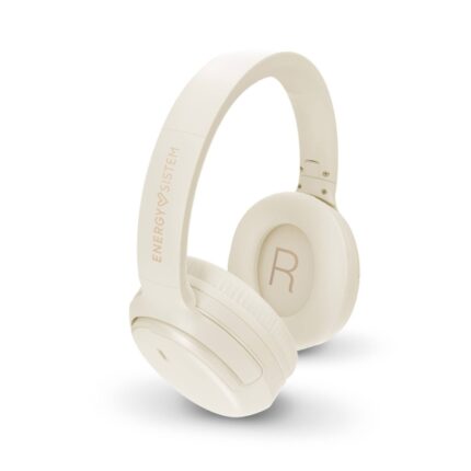 Energy Sistem Auricolari Bluetooth Rizz - Connessione multipunto - Fino a 50 ore di autonomia della batteria - Deep Bass per bassi profondi - Archetto imbottito regolabile - Assistente vocale - Colore crema