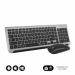 Subblim Combo Dual Prestige - Tastiera e mouse wireless - Bluetooth e 2.4G - Funzionamento silenzioso - Colore grigio nero