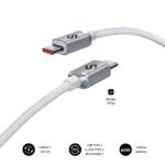 Cavo Subblim Optimus USB-C - 60 W - Nylon intrecciato - 480 Mbps - 2 metri - Colore bianco