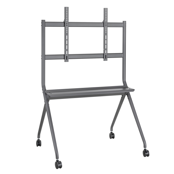Ewent Supporto da pavimento per TV fino a 86" - Vassoio ausiliario - Altezza regolabile - Gestione dei cavi - VESA massimo 800x600 - Peso massimo 120 kg - Ruote per lo spostamento - 1067x801x1725 mm - Colore nero Ewent Supporto da pavimento per TV fino a 86" - Vassoio ausiliario - Altezza regolabile - Gestione dei cavi - VESA massimo 800x600 - Peso massimo 120 kg - Ruote per lo spostamento - 1067x801x1725 mm - Colore nero