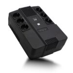 Ewent SAI Interattivo 700VA/390W - 6x Schuko - Presa di terra - Funzione AVR - Notifica sonora e LED - Protezione elettrica - Batteria da 12V / 7Ah sostituibile - Permette il montaggio a parete - Colore nero