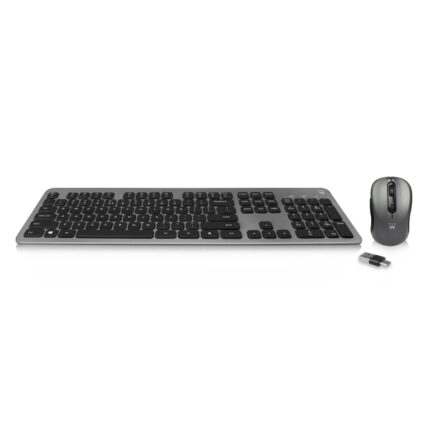 Ewent Pack Tastiera + Mouse wireless per ufficio - Ricevitore USB-A 2