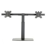 Ewent Supporto da tavolo per due monitor fino a 27" - Molla a gas - Girevole e inclinabile - Gestione dei cavi - Peso massimo di 7 kg per monitor - VESA 100x100 - 738x408x250 mm - Colore nero
