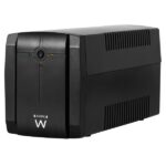 Ewent UPS interattivo 1300VA/720W - 3x Schuko - Cavo di alimentazione - Funzione AVR - Notifica acustica e LED - Protezione elettrica - Batteria sostituibile da 12V / 7Ah - Colore nero