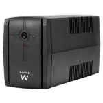 Ewent UPS interattivo 780VA/390W - 2x Schuko - Cavo di alimentazione - Funzione AVR - Notifica acustica e LED - Protezione elettrica - Batteria sostituibile da 12V / 7Ah - Colore nero