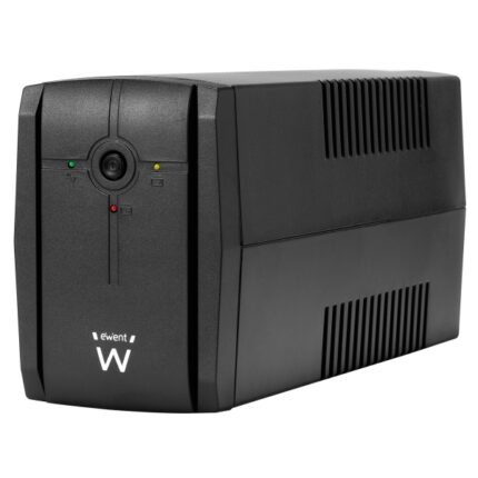 Ewent UPS interattivo 780VA/390W - 2x Schuko - Cavo di alimentazione - Funzione AVR - Notifica acustica e LED - Protezione elettrica - Batteria sostituibile da 12V / 7Ah - Colore nero
