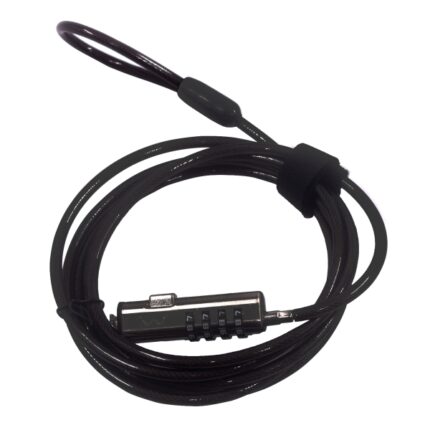 Cavo di sicurezza Ewent per laptop con slot Nano - Lucchetto con combinazione numerica - Cavo in acciaio - Rivestimento in vinile - Lunghezza 1
