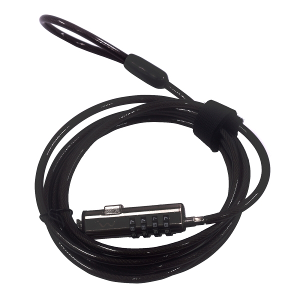 Cavo di sicurezza Ewent per laptop con slot Nano - Lucchetto con combinazione numerica - Cavo in acciaio - Rivestimento in vinile - Lunghezza 1 Cavo di sicurezza Ewent per laptop con slot Nano - Lucchetto con combinazione numerica - Cavo in acciaio - Rivestimento in vinile - Lunghezza 1