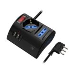 Ewent Ciabatta con 6 prese da tavolo - 2 prese L + 1 presa L/F (Schuko) - 2x USB-A - 1x USB-C - Spina italiana piatta ad angolo - Interruttore On/Off - Cavo da 1
