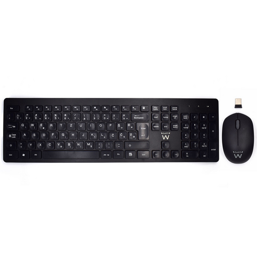 Ewent Pack Tastiera + Mouse Wireless - Ricevitore USB-A 2 Ewent Pack Tastiera + Mouse Wireless - Ricevitore USB-A 2
