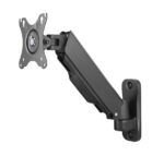 Ewent Supporto a parete con braccio articolato per monitor fino a 34" - Molla a gas - Girevole e inclinabile - Gestione dei cavi - Peso massimo 9 kg - VESA 100x100 - Colore nero
