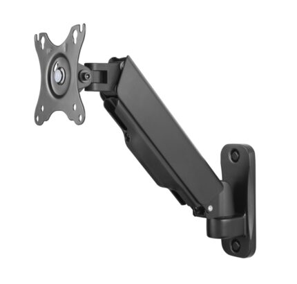 Ewent Supporto a parete con braccio articolato per monitor fino a 34" - Molla a gas - Girevole e inclinabile - Gestione dei cavi - Peso massimo 9 kg - VESA 100x100 - Colore nero