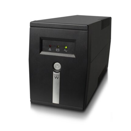 Ewent UPS interattivo 600VA/360W - 1x Schuko - 1x ICE C13 - Funzione AVR - Notifica sonora e LED - Protezione elettrica - Batteria sostituibile da 12V / 7Ah - Colore nero