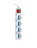 Ewent Ciabatta con 12 prese - 8 prese L + 4 prese L/F (Schuko) - Interruttore On/Off - Protezione contro le sovratensioni - Protezione bambini - Cavo da 1