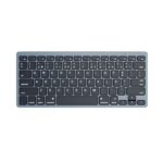 Tastiera da viaggio Ewent - Modalità risparmio energetico - Bluetooth 3.0 - Disposizione QWERTY PT portoghese - 2 batterie AAA (incluse) - 18 tasti multimediali - Colore nero/grigio