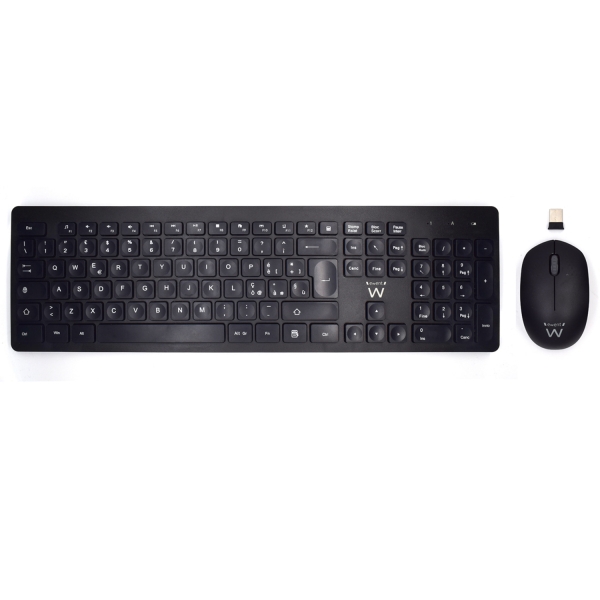 Ewent Pack Tastiera + Mouse wireless - Ricevitore USB-A 2 Ewent Pack Tastiera + Mouse wireless - Ricevitore USB-A 2