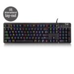 Tastiera meccanica da gioco Ewent - Illuminazione RGB - Disposizione inglese QWERTY US - Copertura in alluminio - Cavo da 1