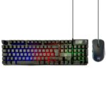 Ewent Pack Tastiera + Mouse Gaming - Illuminazione RGB - Disposizione italiana QWERTY IT - 3600 dpi - 12 tasti multimediali - Cavo da 1