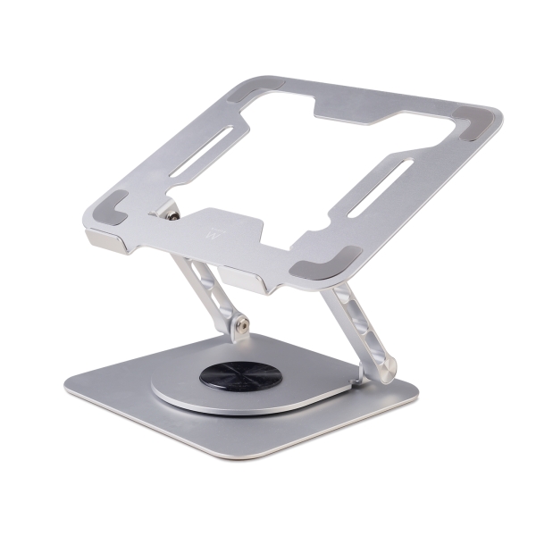 Supporto da tavolo per laptop Ewent - Alluminio - Rotazione 360° - Regolabile - Base antiscivolo - Regolabile - Pieghevole - Colore argento/grigio Supporto da tavolo per laptop Ewent - Alluminio - Rotazione 360° - Regolabile - Base antiscivolo - Regolabile - Pieghevole - Colore argento/grigio