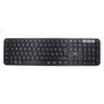 Tastiera wireless Ewent - Modalità risparmio energetico - Disposizione italiana QWERTY IT - 1x batteria AAA (inclusa) - Portata fino a 10 m - Colore nero