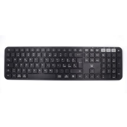 Tastiera wireless Ewent - Modalità risparmio energetico - Disposizione italiana QWERTY IT - 1x batteria AAA (inclusa) - Portata fino a 10 m - Colore nero