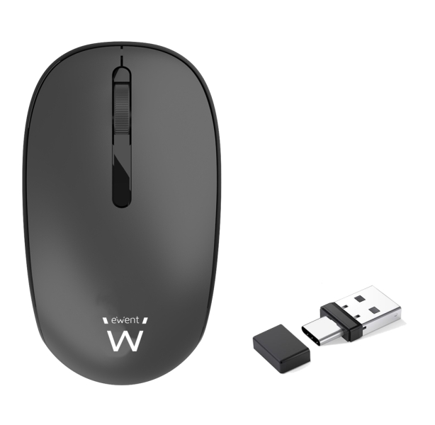 Mouse wireless Ewent - 1000 dpi - Ricevitori USB-A e C da 2 Mouse wireless Ewent - 1000 dpi - Ricevitori USB-A e C da 2