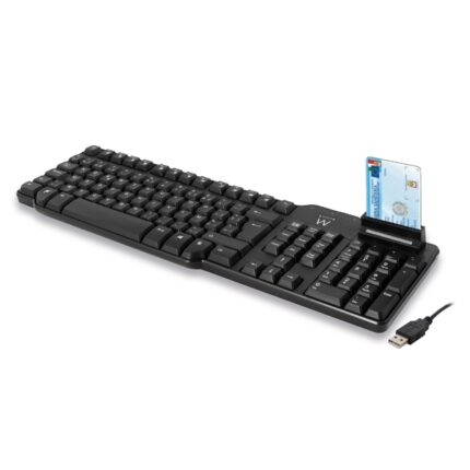 Tastiera Ewent con cavo USB - Lettore di smart card - Cavo da 1