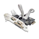 Scheda di interfaccia PCI-Express Ewent - Combo connessione seriale e parallela - 2xD-sub 9 maschio - 1x D-sub 25 femmina - Colore alluminio
