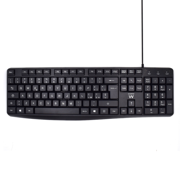 Tastiera Ewent con cavo USB - Disposizione italiana QWERTY IT - Cavo da 1 Tastiera Ewent con cavo USB - Disposizione italiana QWERTY IT - Cavo da 1