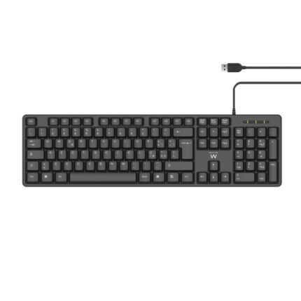 Tastiera Ewent con cavo USB - Profilo sottile - Disposizione italiana QWERTY IT - Plastica ABS - Cavo da 1