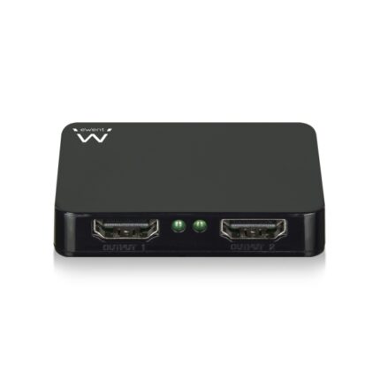 Ewent Duplicatore HDMI 1x2 - Risoluzione 4K a 30Hz - Cavo di alimentazione da 80 cm incluso - Indicatore LED - Colore nero