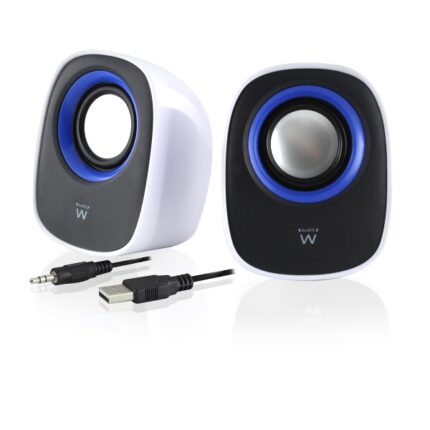 Ewent Altoparlanti stereo da tavolo - Alimentazione USB - Controllo del volume - Jack da 3
