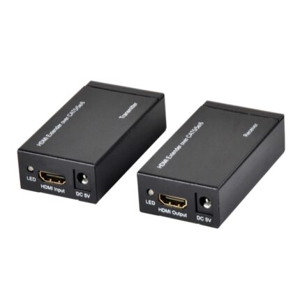 Ewent Pack Estensore HDMI via cavo UTP - fino a 60 metri - Risoluzione 1080P con cavo Cat6 - Colore nero