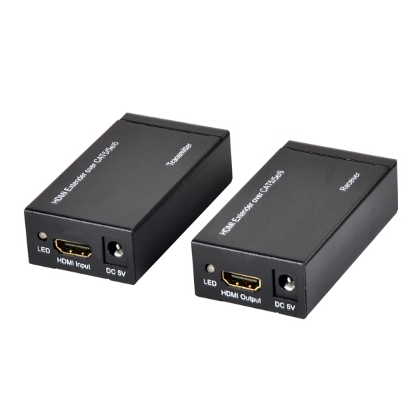 Ewent Pack Estensore HDMI via cavo UTP - fino a 60 metri - Risoluzione 1080P con cavo Cat6 - Colore nero Ewent Pack Estensore HDMI via cavo UTP - fino a 60 metri - Risoluzione 1080P con cavo Cat6 - Colore nero
