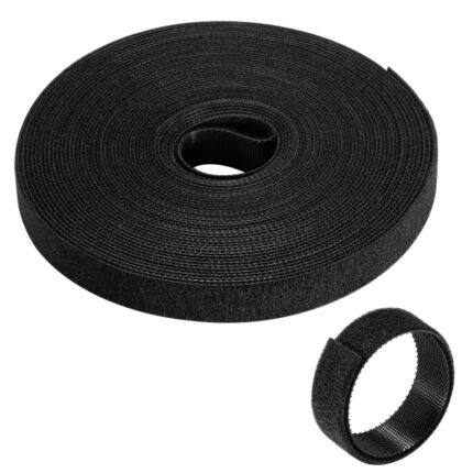 Ewent Hoop and Loop Nastro organizzatore cavi in nylon - Fissaggio in velcro - 10 m - 15 mm - Colore nero