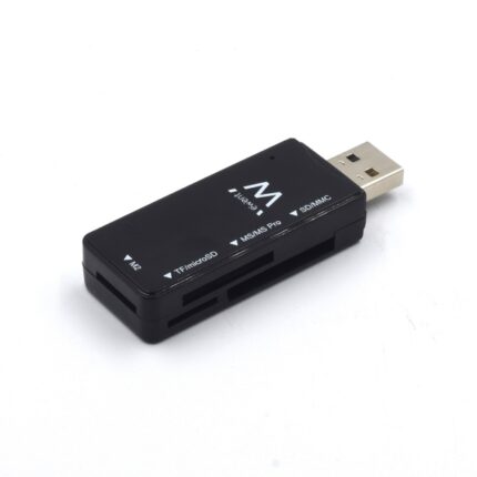 Lettore di schede esterno USB 2.0 Ewent - Velocità di trasferimento fino a 480 Mbps - Colore nero
