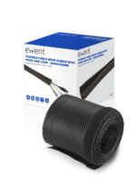 Ewent Manicotto organizzatore cavi in poliestere - Chiusura in velcro - 2 m - 100 mm - Colore nero